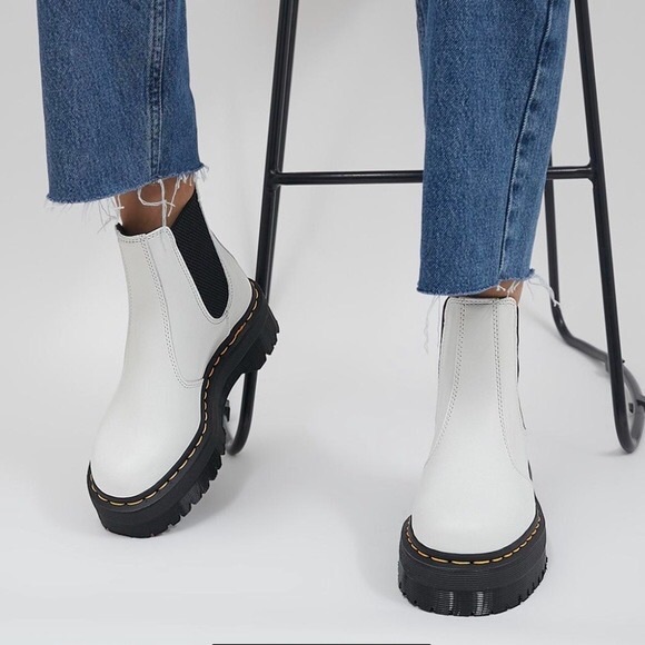 Dr martens audrick platform Chelsea boots white - Picture 2 of 10